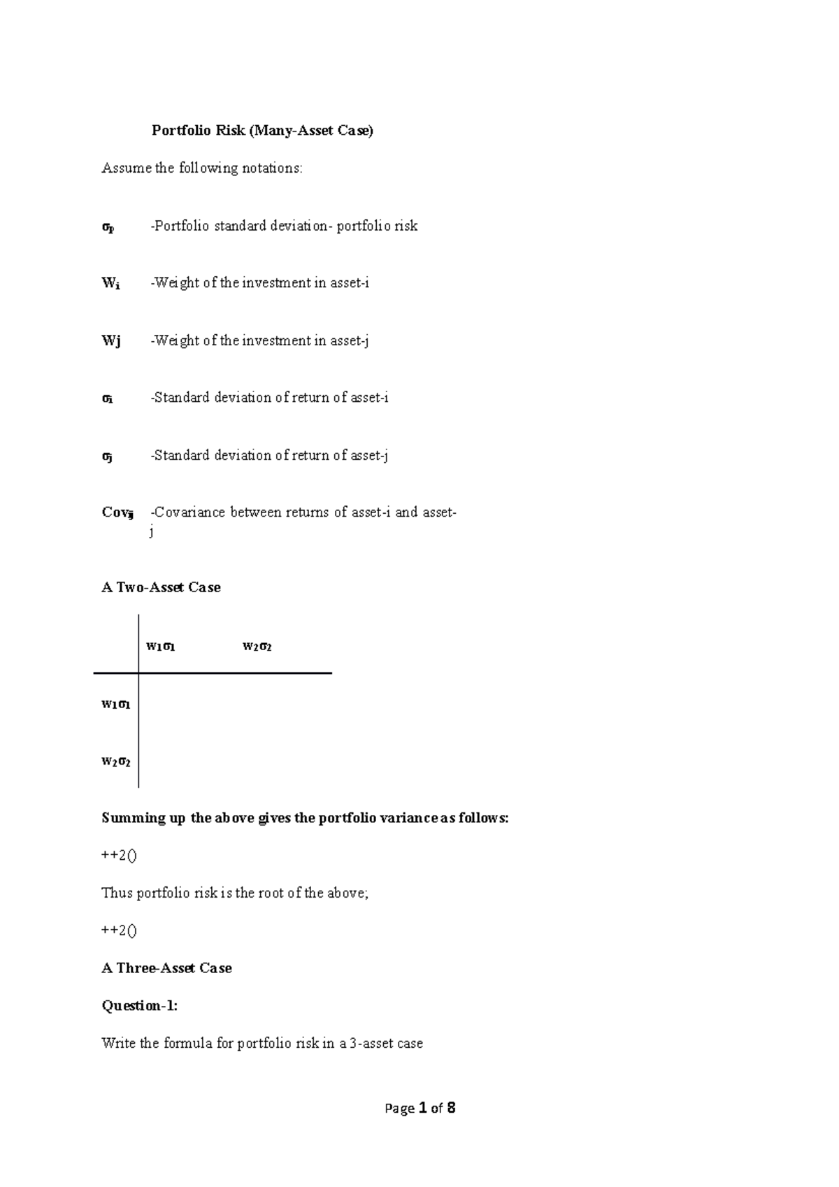 lecture-3-portfolio-risk-portfolio-risk-many-asset-case-assume