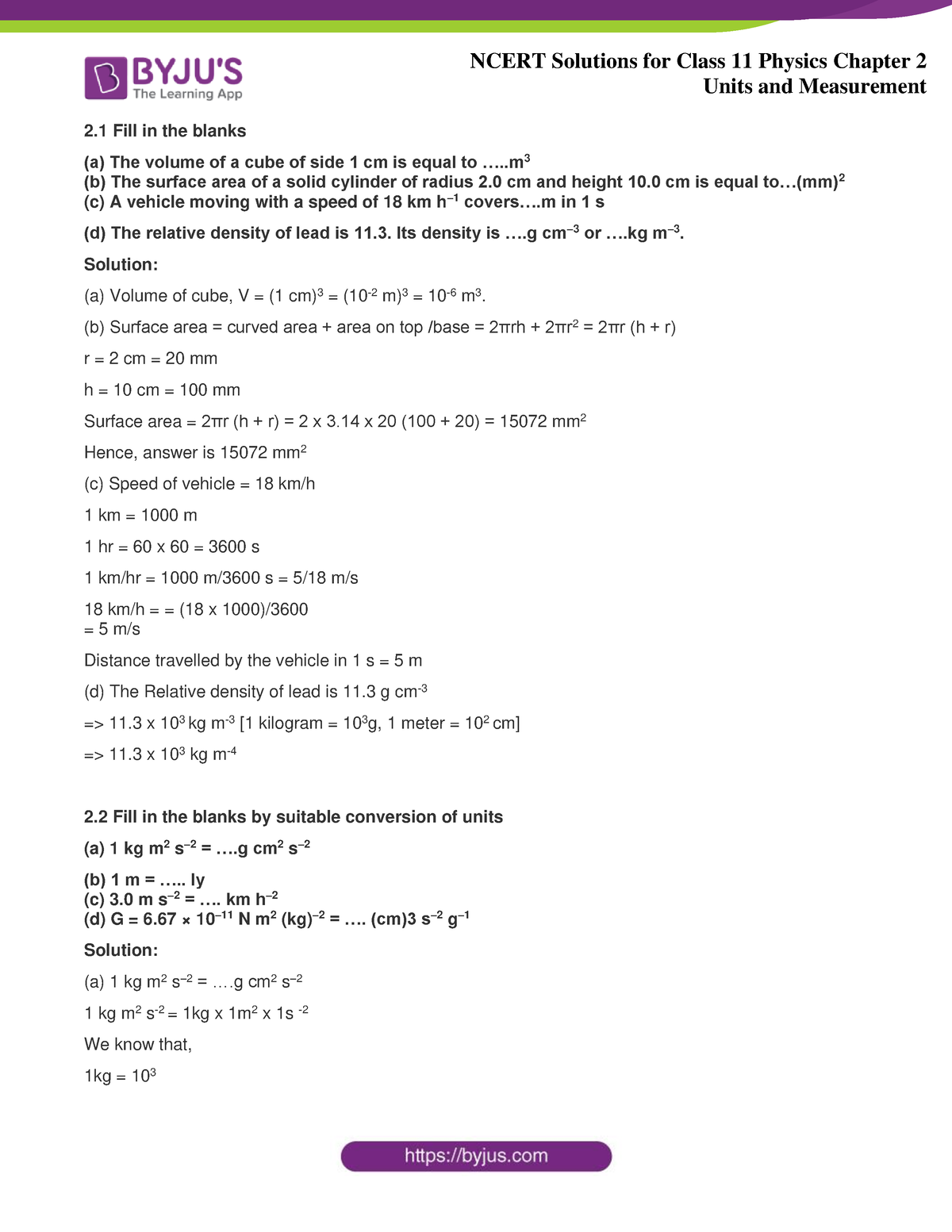 ncert-solutions-for-class-11-physics-chapter-2-units-and-measurement