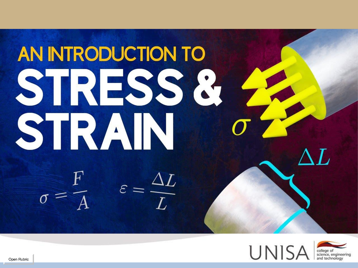 Lesson 1 Stress And Strain Presentation - Theory Of Structures II ...