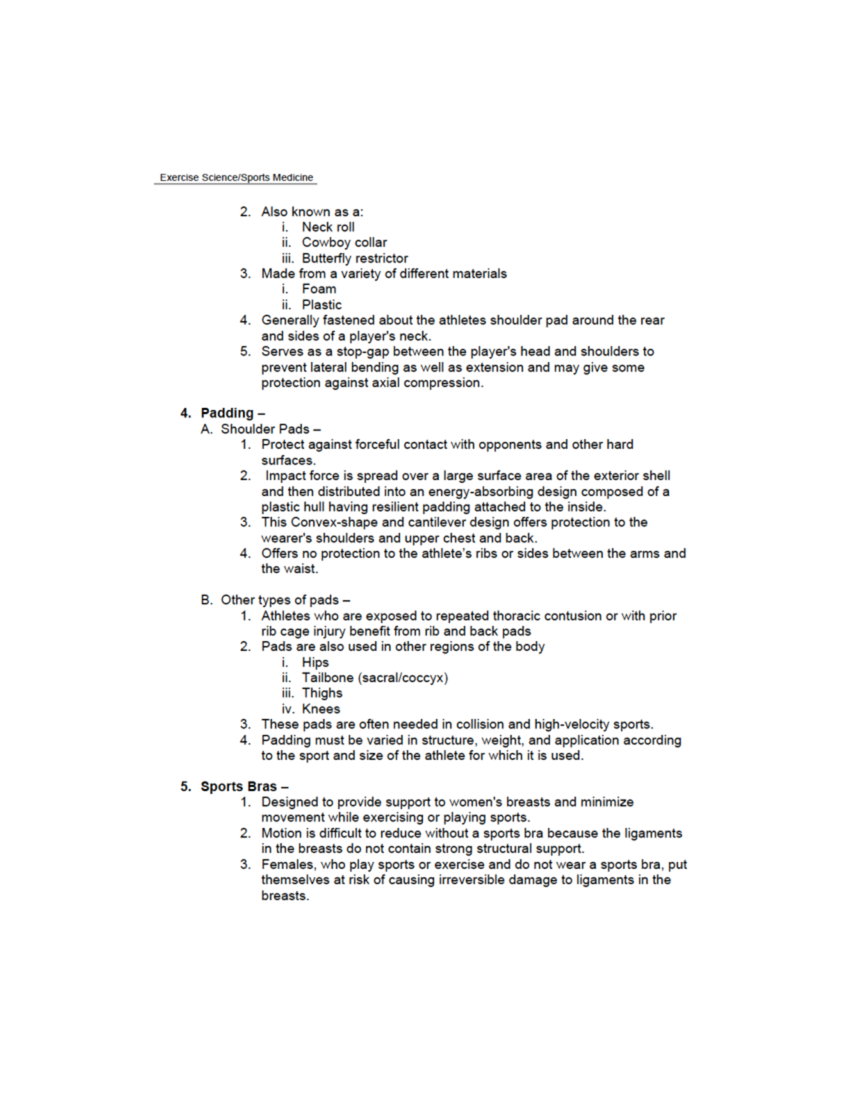 Notes 44 - Exercise Medicine 2. Also known as a: i. Neck roll ii ...