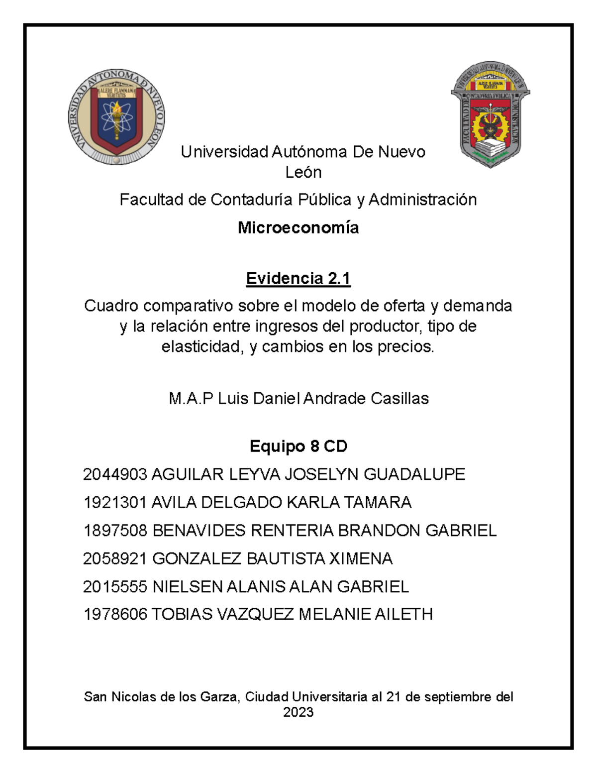 Evidencia 2 - Universidad Autónoma De Nuevo León Facultad de Contaduría ...