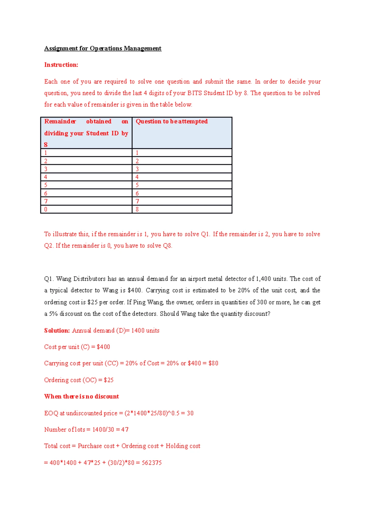 Line Balancing - 240 Operations Management There are three underlying ...