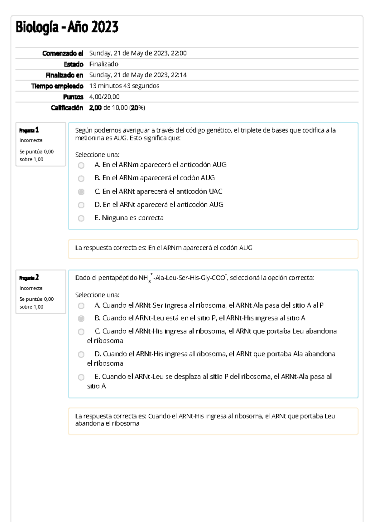 Cuestionario DE Autoevaluación DEL TP 6 - Pregunta 1 Incorrecta Se ...