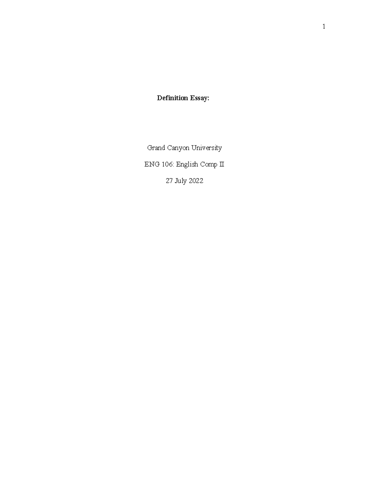 Definition Essay Final Draft Definition Essay Grand Canyon