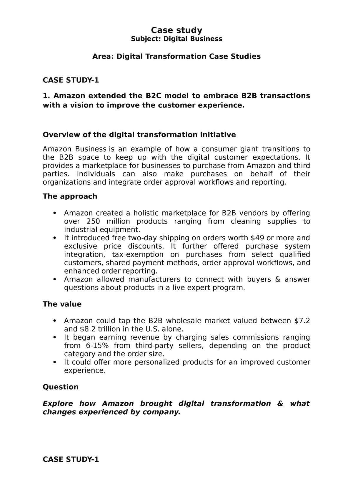 digital business case study pdf