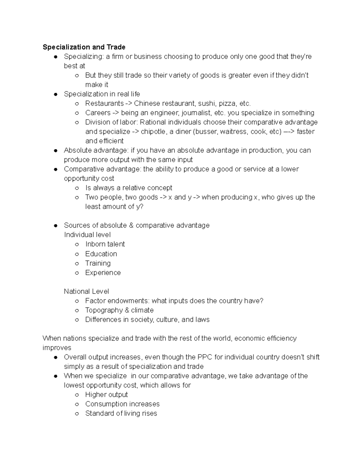 ECON102 Lecture Notes 9 1 Specialization And Trade Specializing A   Thumb 1200 1553 