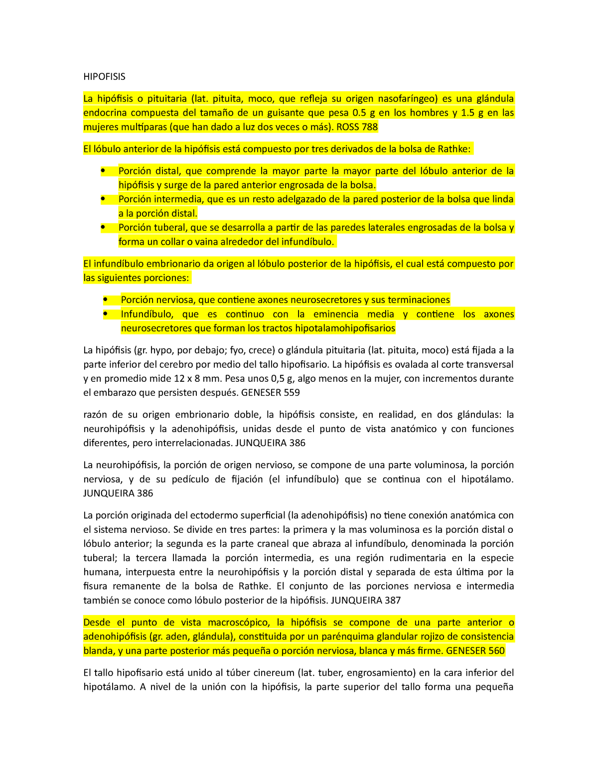 LABORATORIO Endocrino - HIPOFISIS La hipófisis o pituitaria (lat ...