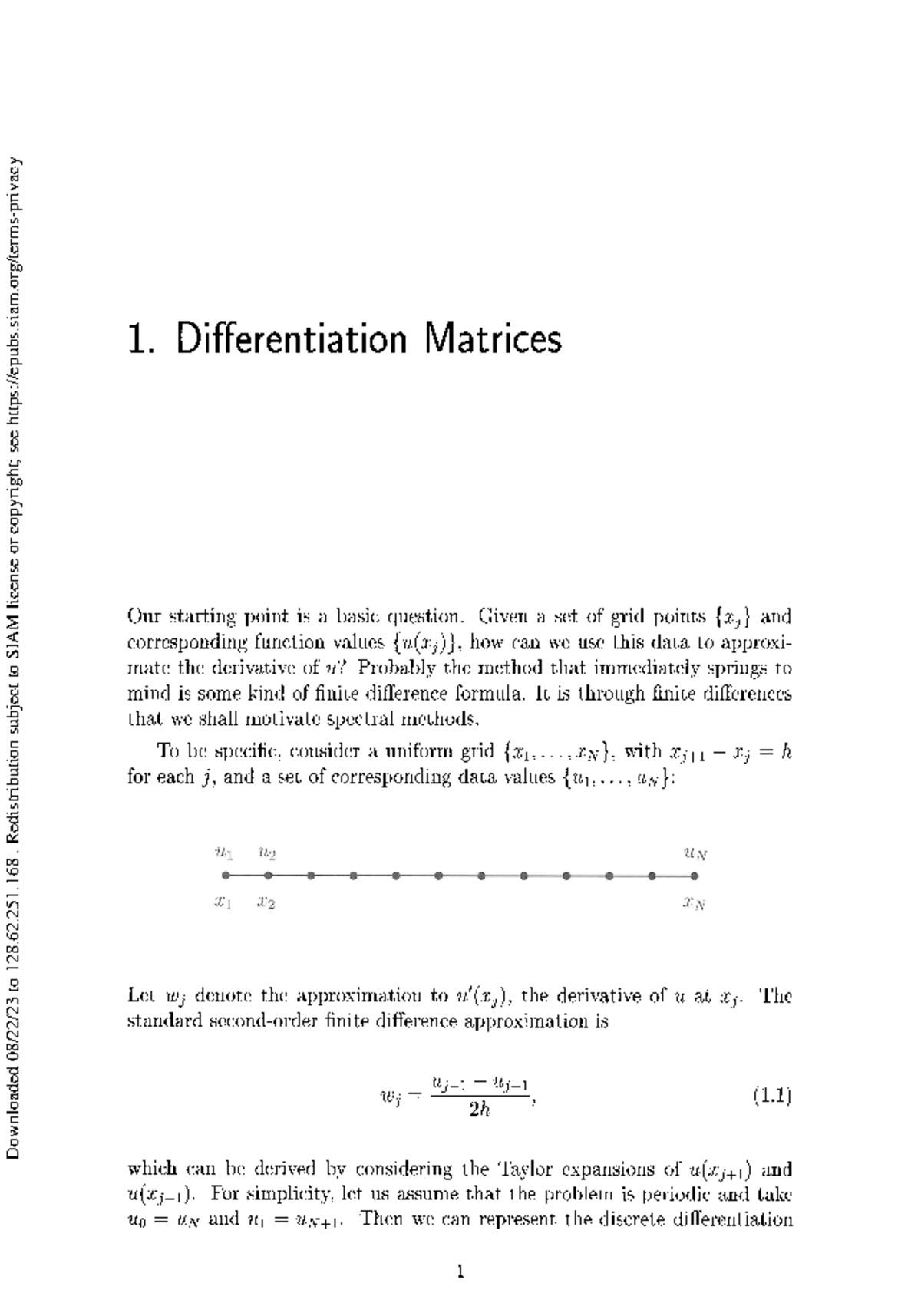 2012 1 differentiation matrices 1. Differentiation Matrices Our