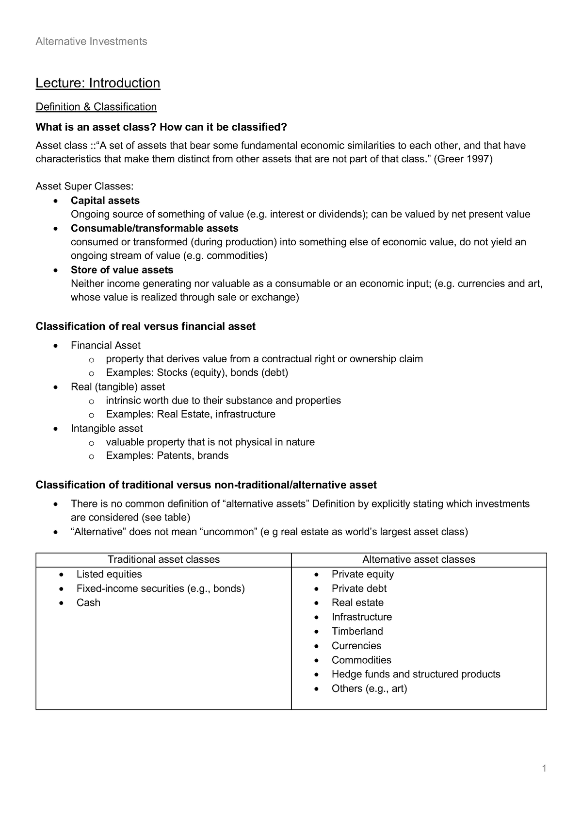 alternative-investments-summary-lecture-introduction-definition-classification-what-is-an