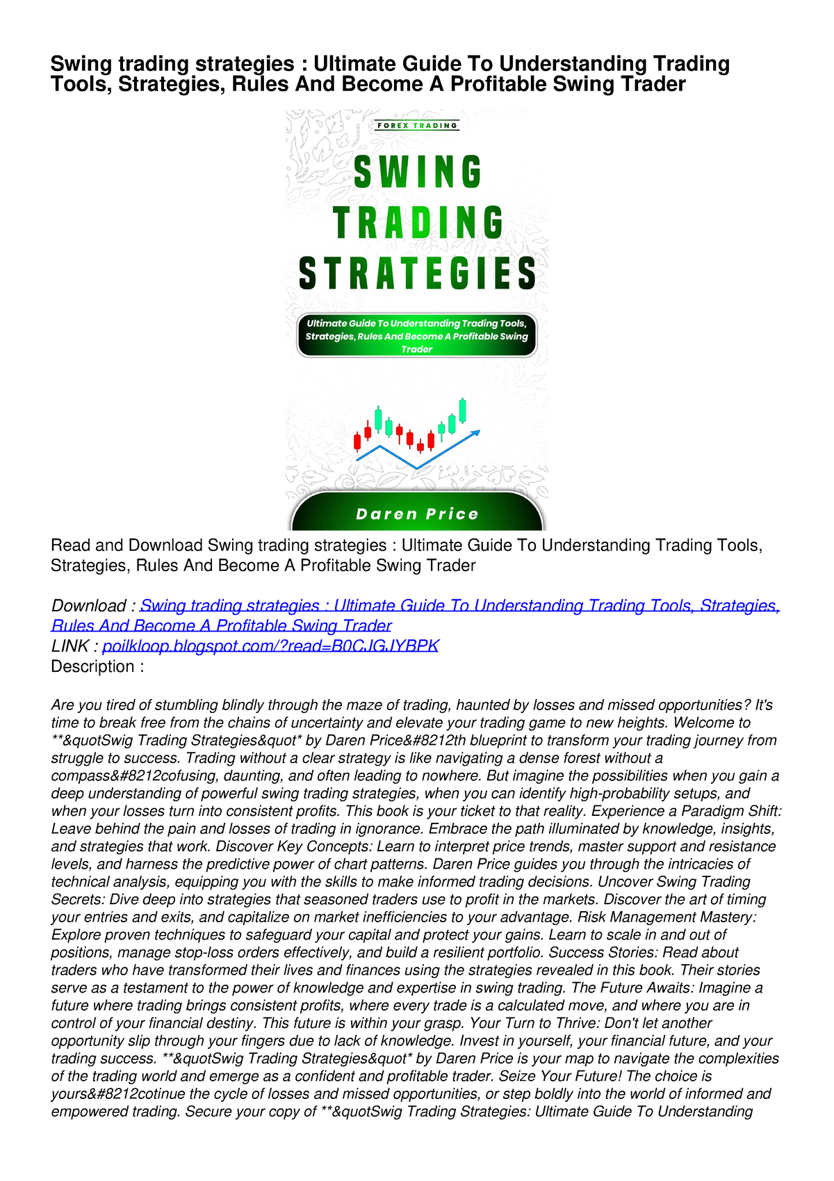 READ/DOWNLOAD Swing Trading Strategies : Ultimate Guide To ...