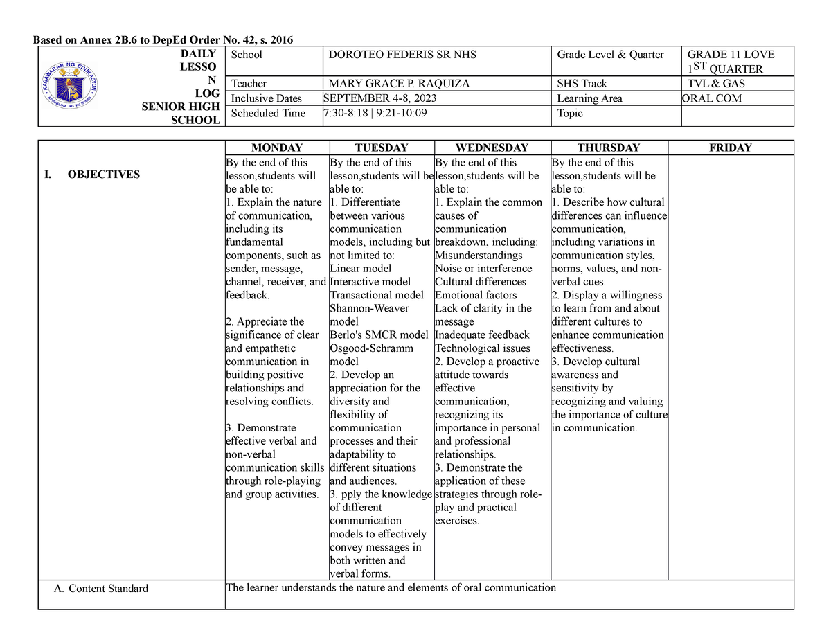 Oral Comm Dll Sep Dll Based On Annex B To Deped Order No My XXX Hot Girl