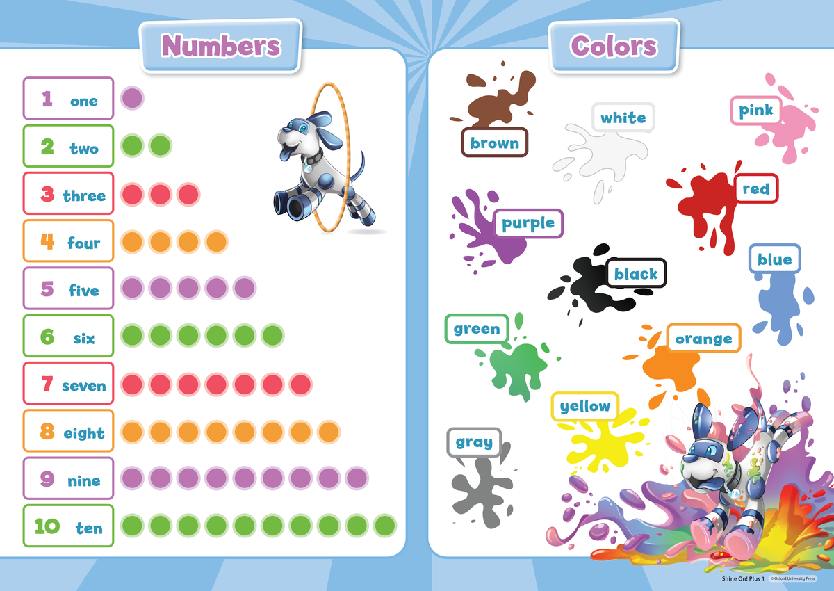 Shine On Plus 1 TRM Posters INT Numbers and colors - Ingles I ...
