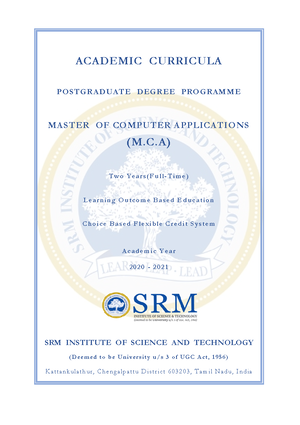 Proforma for submitting the synopsis - SRM INSTITUTE OF SCIENCE AND ...