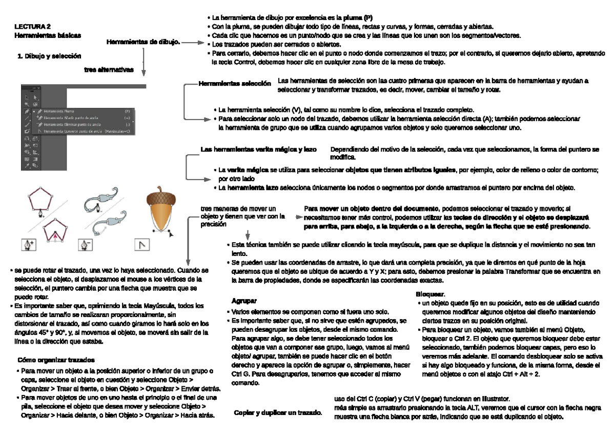 M1- Lectura 2 - LECTURA 2 Herramientas básicas 1. Dibujo y selección ...