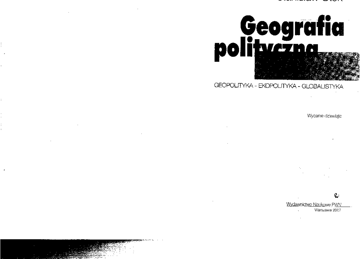 01-01 otok - Geografia polityczna swiata - Studocu
