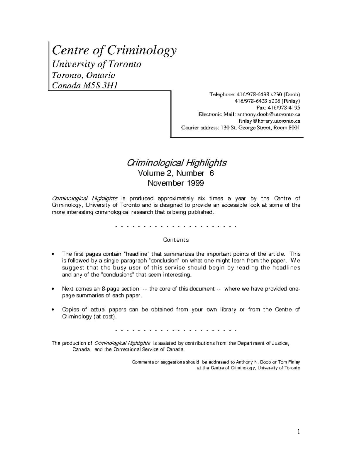 university of toronto phd criminology