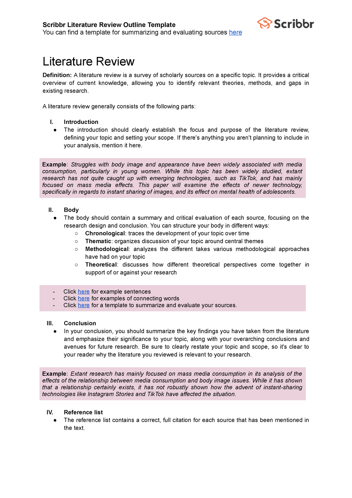 how to write literature review scribbr