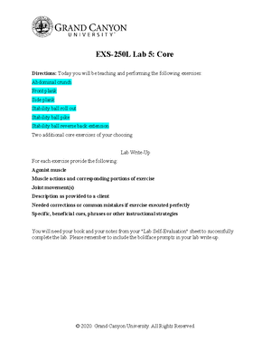 EXS 250L-RS-Lab3-Lower Body Single Joint - EXS-250L Lab 3: Lower Body ...