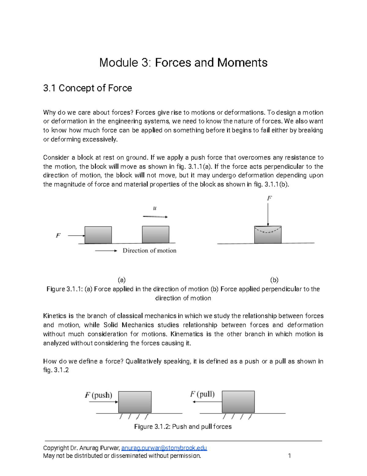 Module 3 Forces And Moments - Module 3: Forces And Moments 3 Concept Of ...