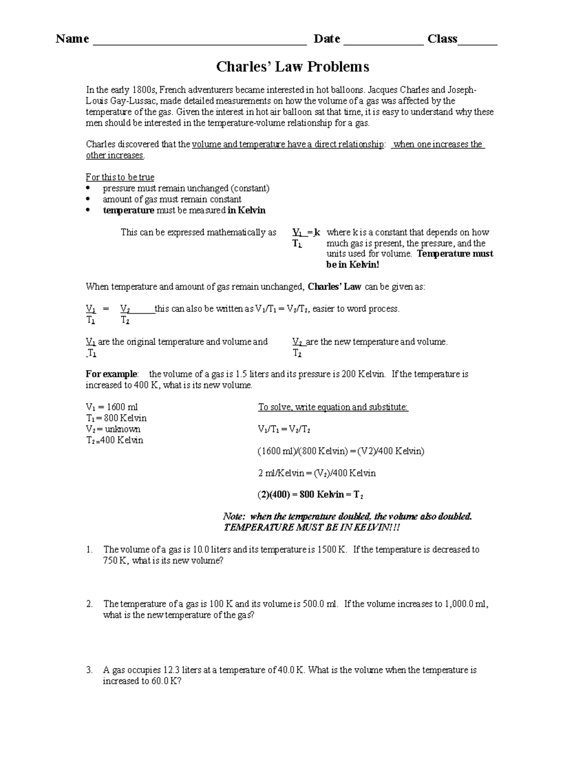 charles law problem solving with answers pdf