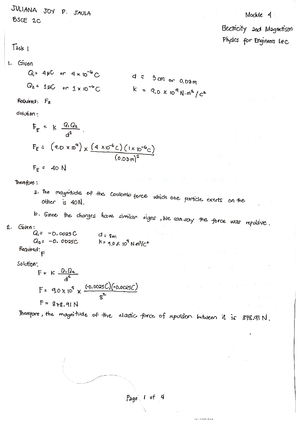 Physics for engineerings LEC Module no. 3 - Bachelor of Civil ...