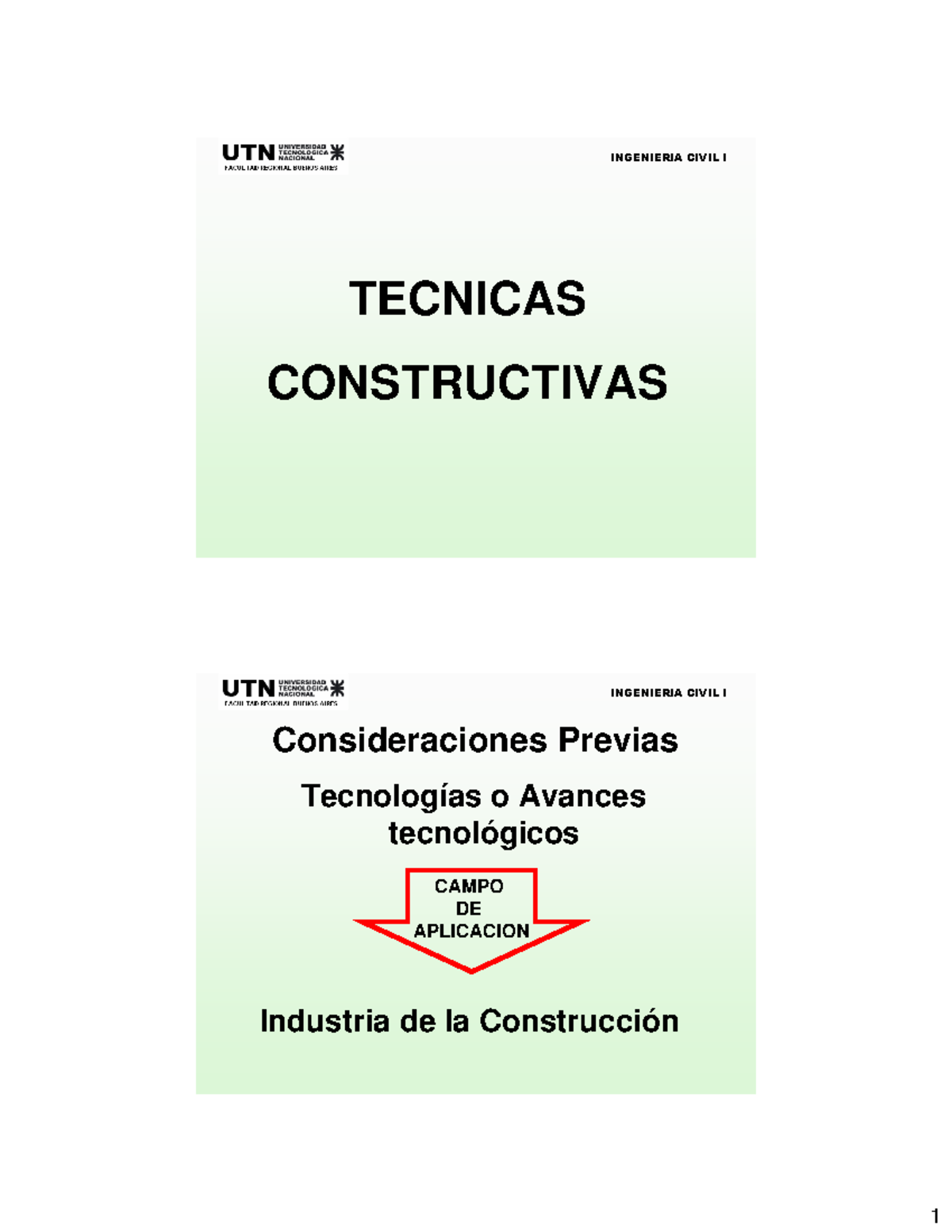 Tecnicas Constructivas - TECNICAS CONSTRUCTIVAS Consideraciones Previas ...