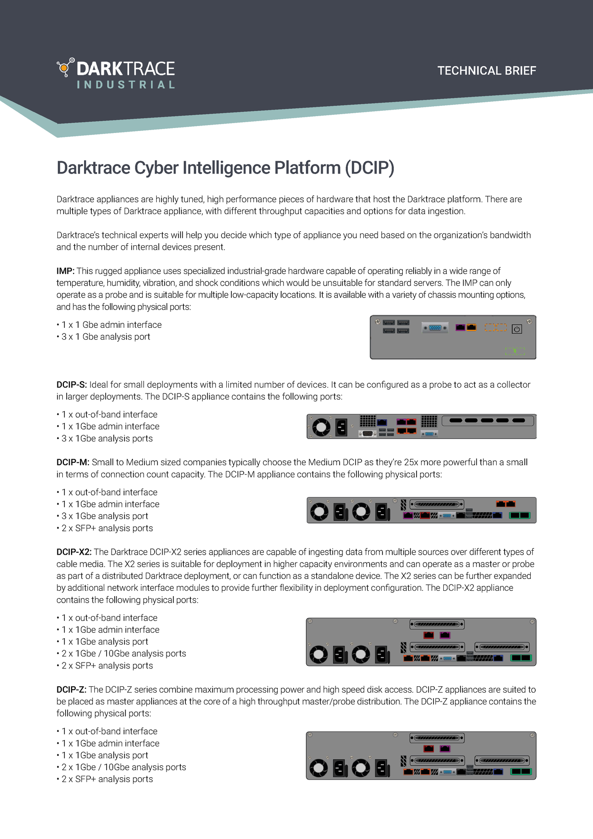 Darktrace-Industrial-Appliances - Darktrace Cyber Intelligence Platform ...