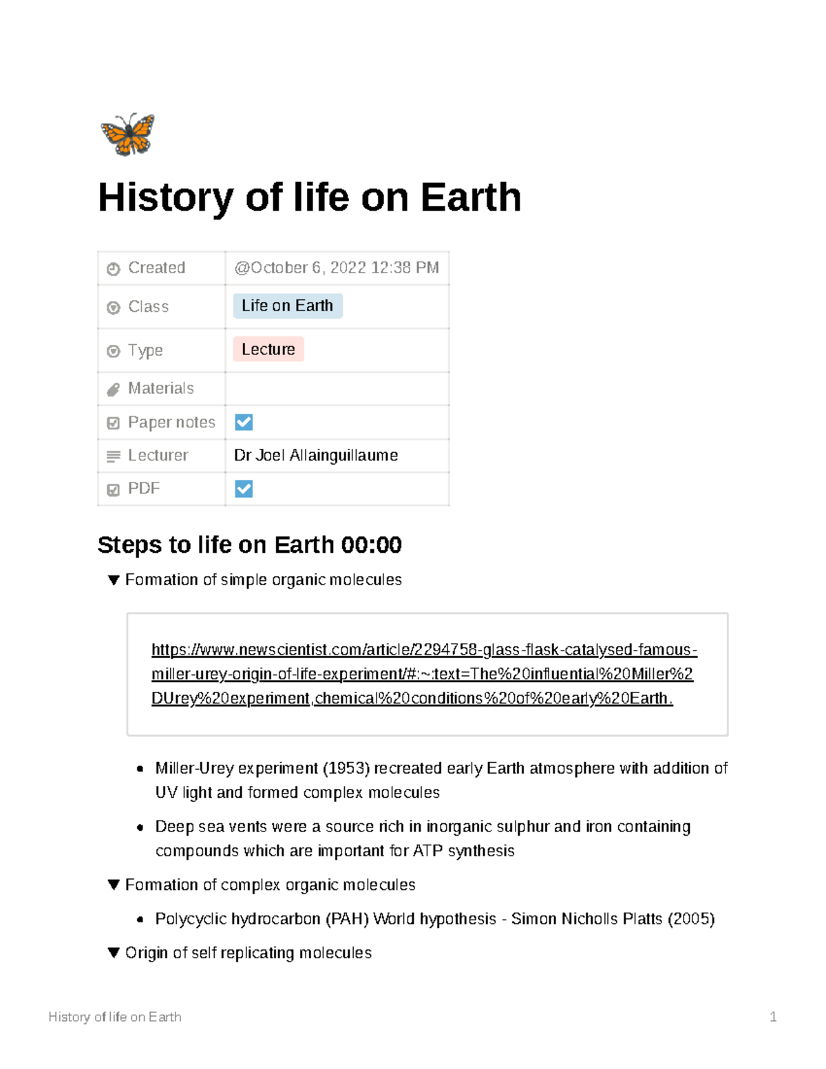 What Was The First Simplest Form Of Life On Earth