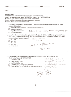 Chem 1C Exam Worked out - CHEM 1C - Studocu