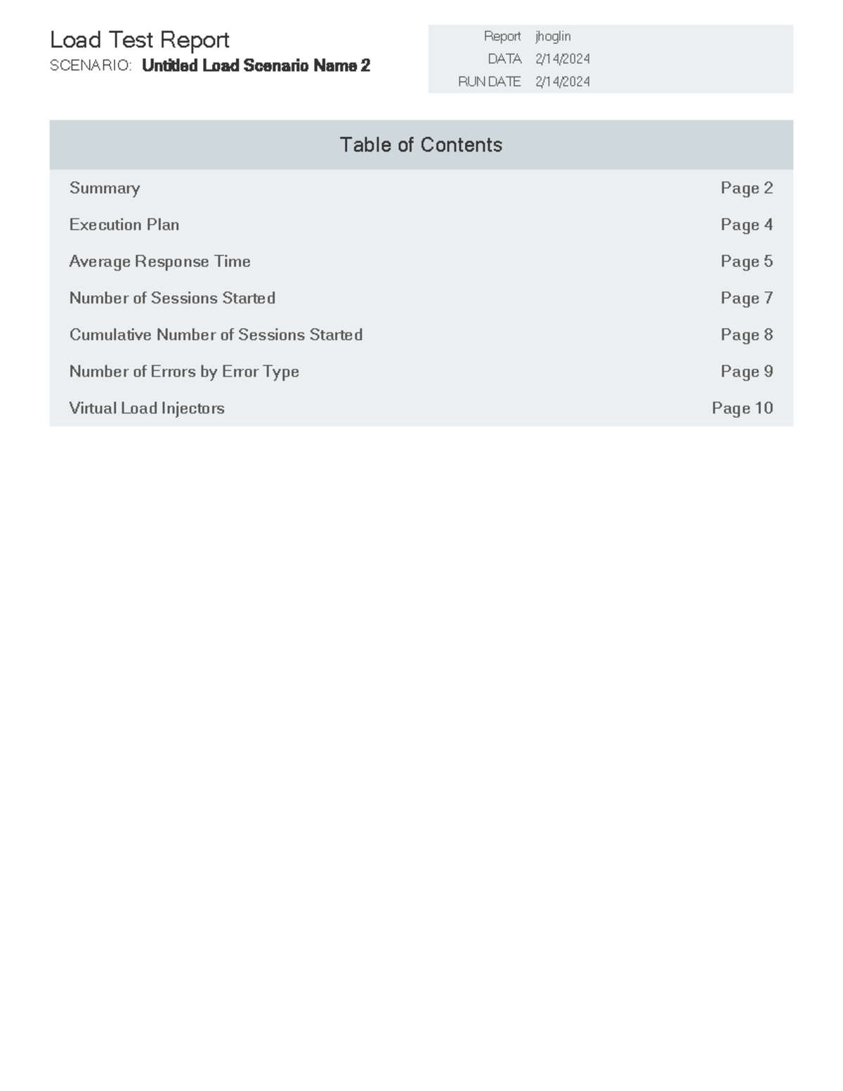 Stress Summary jhoglin 1 - Load Test Report - RUN DATE 2/14/ - DATA 2 ...