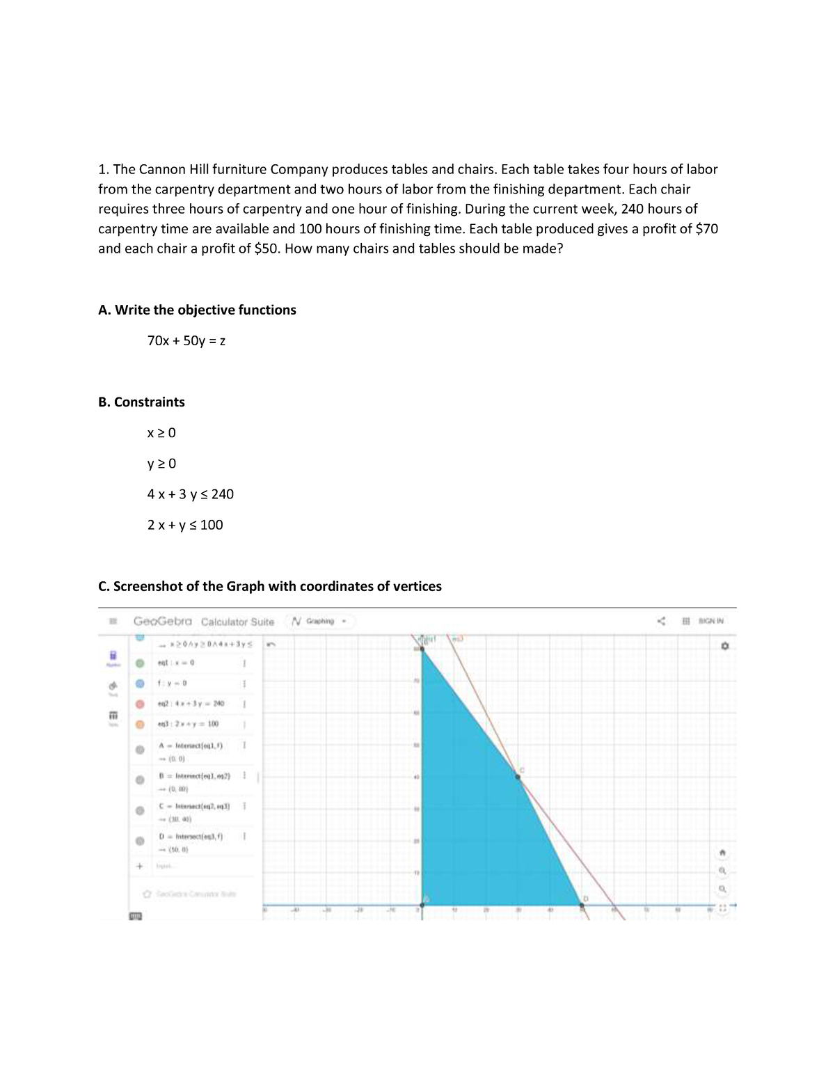 linear programming choice board assignment