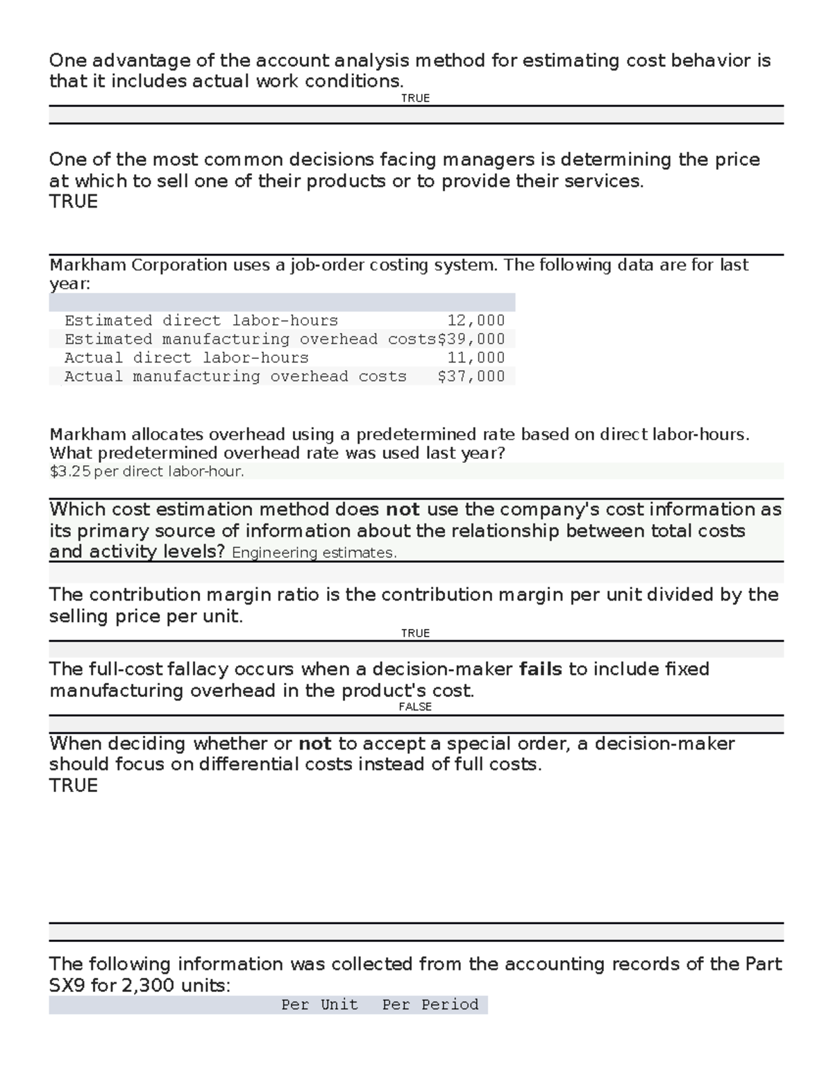 ACCT 3270 EXAM - EXAM - One Advantage Of The Account Analysis Method ...