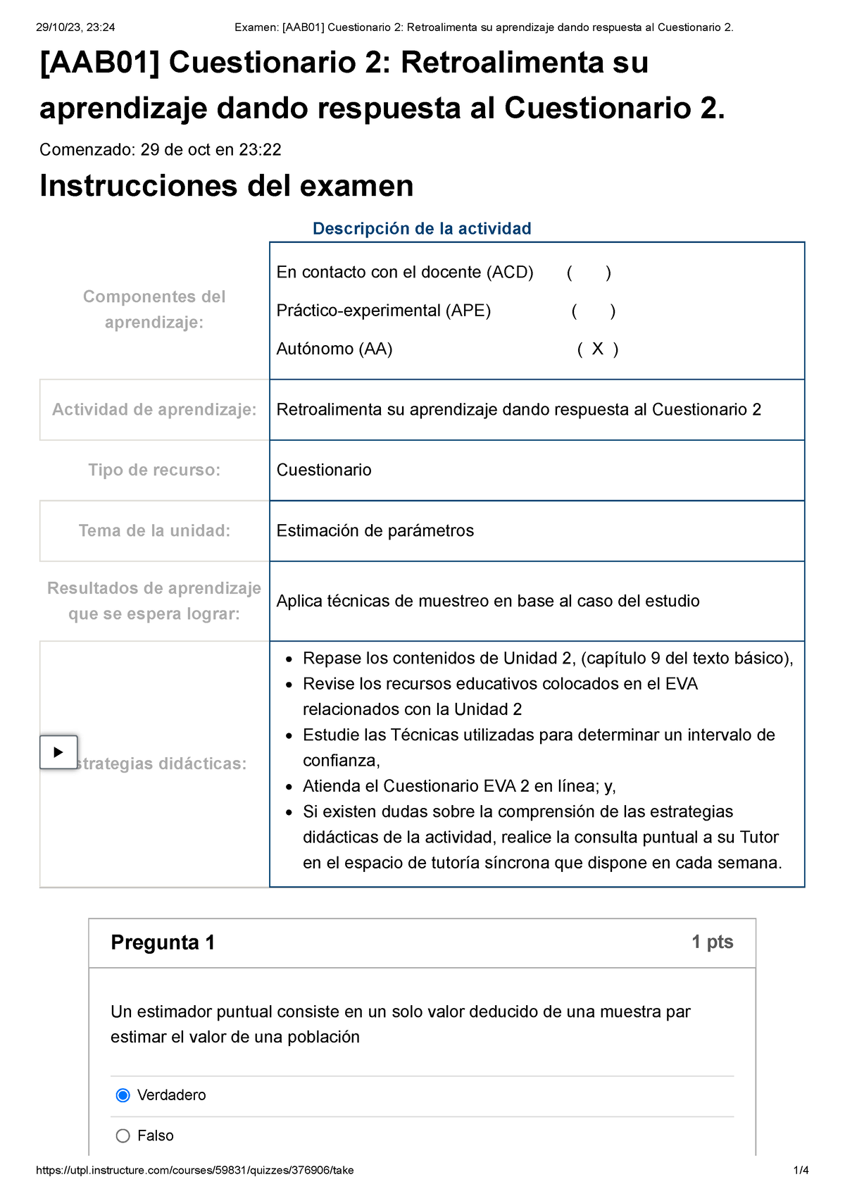 BIM1 Examen [AAB01] Cuestionario 2 Retroalimenta Su Aprendizaje Dando ...