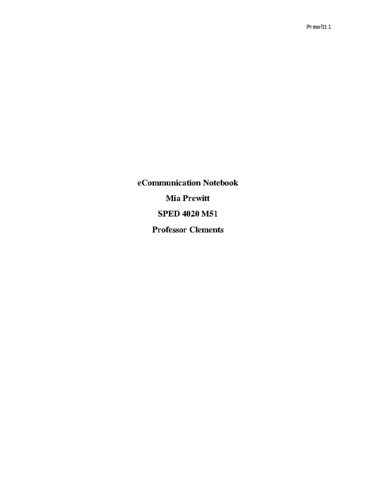 E Communication Notebook - eCommunication Notebook Mia Prewitt SPED ...