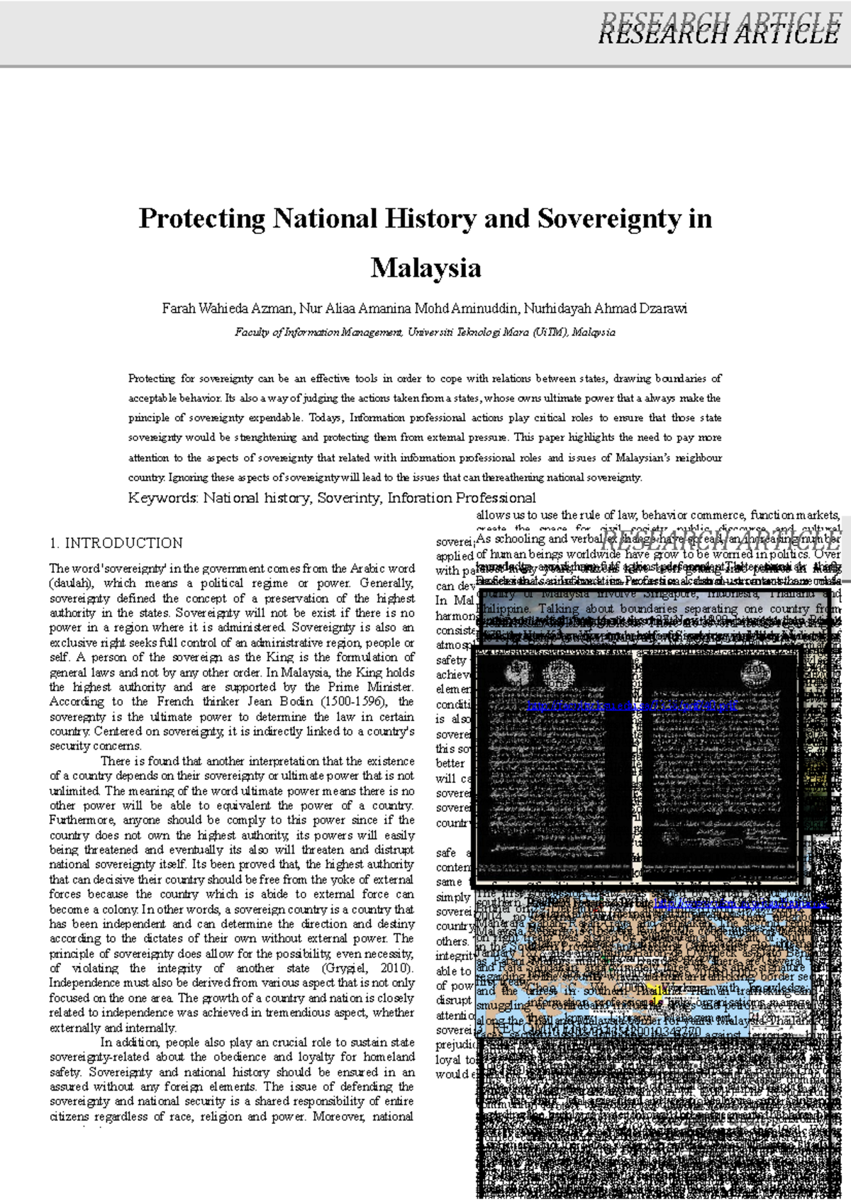 Protecting National History and Sovereig - Its also a way of judging ...
