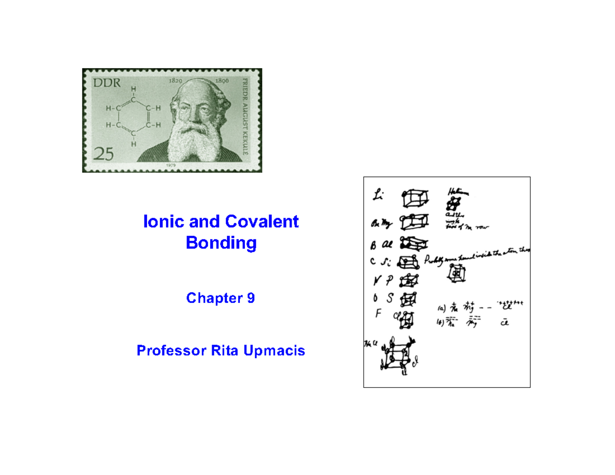 Chapter 9 annotated 2023 - Chapter 9 Ionic and Covalent Bonding ...