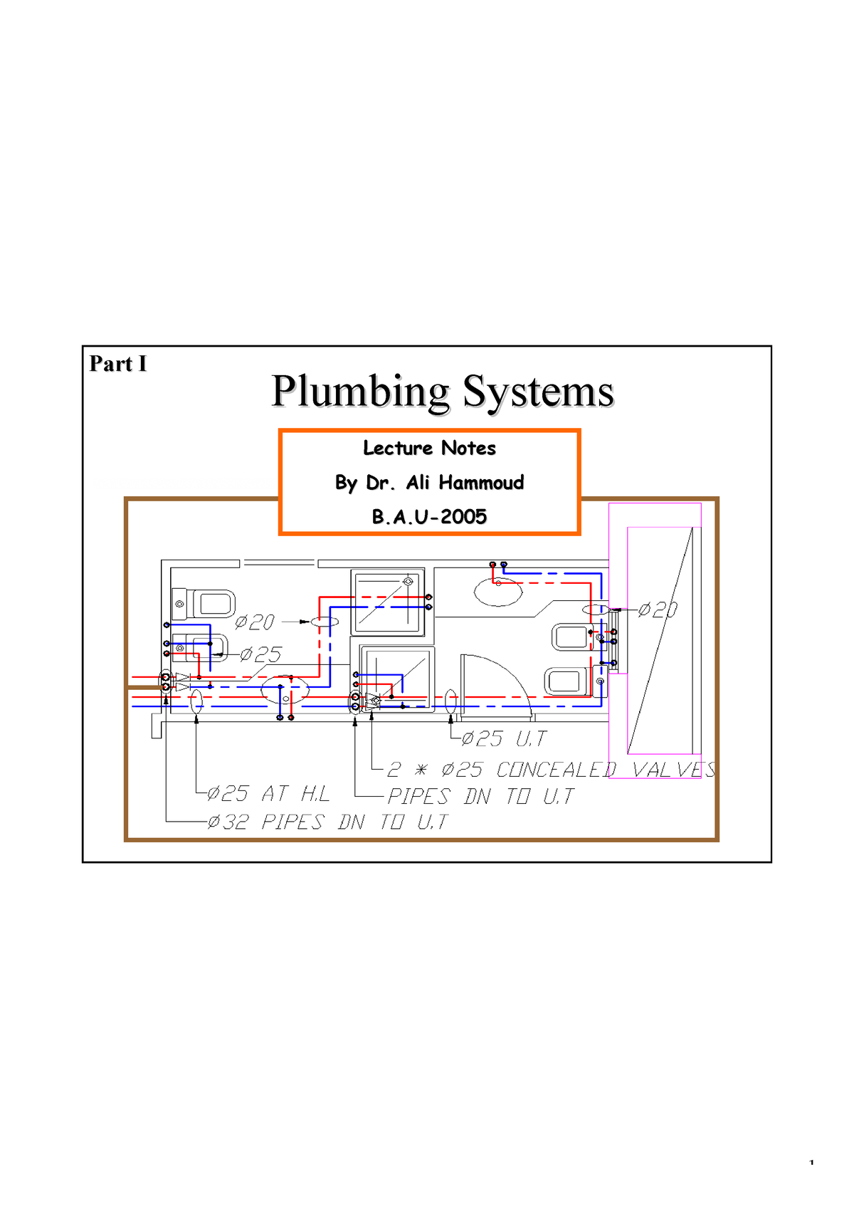 Plumbing-design - Engineering - 1 1 Plumbing Systems Plumbing Systems ...