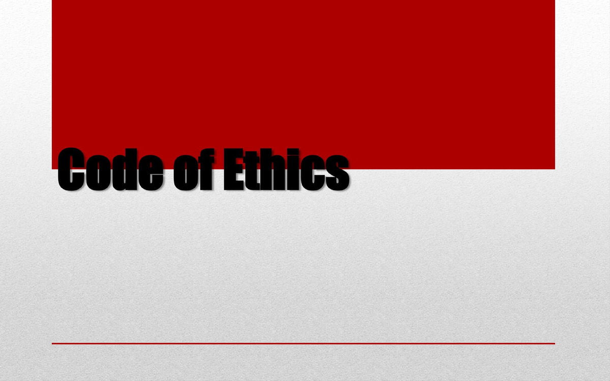 2. Code of Ethics - Law - Civil Engineering - CIT-University - Studocu