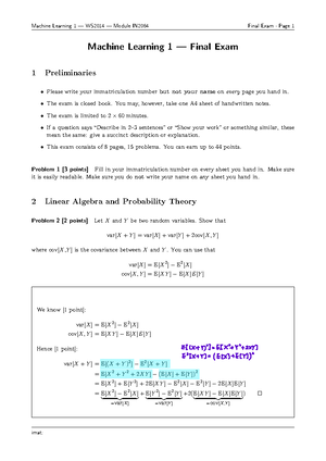 Exercise 8 Solution WS22-23 - Machine Learning — WS2022 — Module IN2064 ...