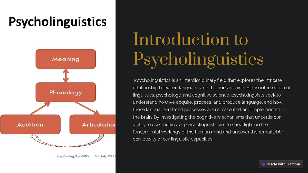 Introduction-to-Psycholinguistics - Introduction To Psycholinguistics ...