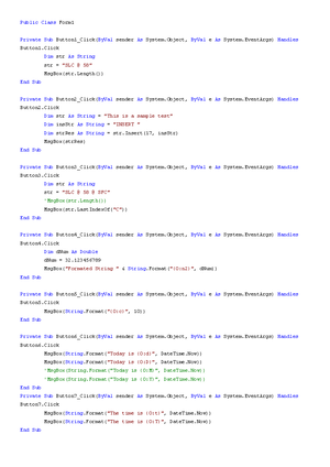 Sample Log In code - Log In code to try - Public Class Form Public ...