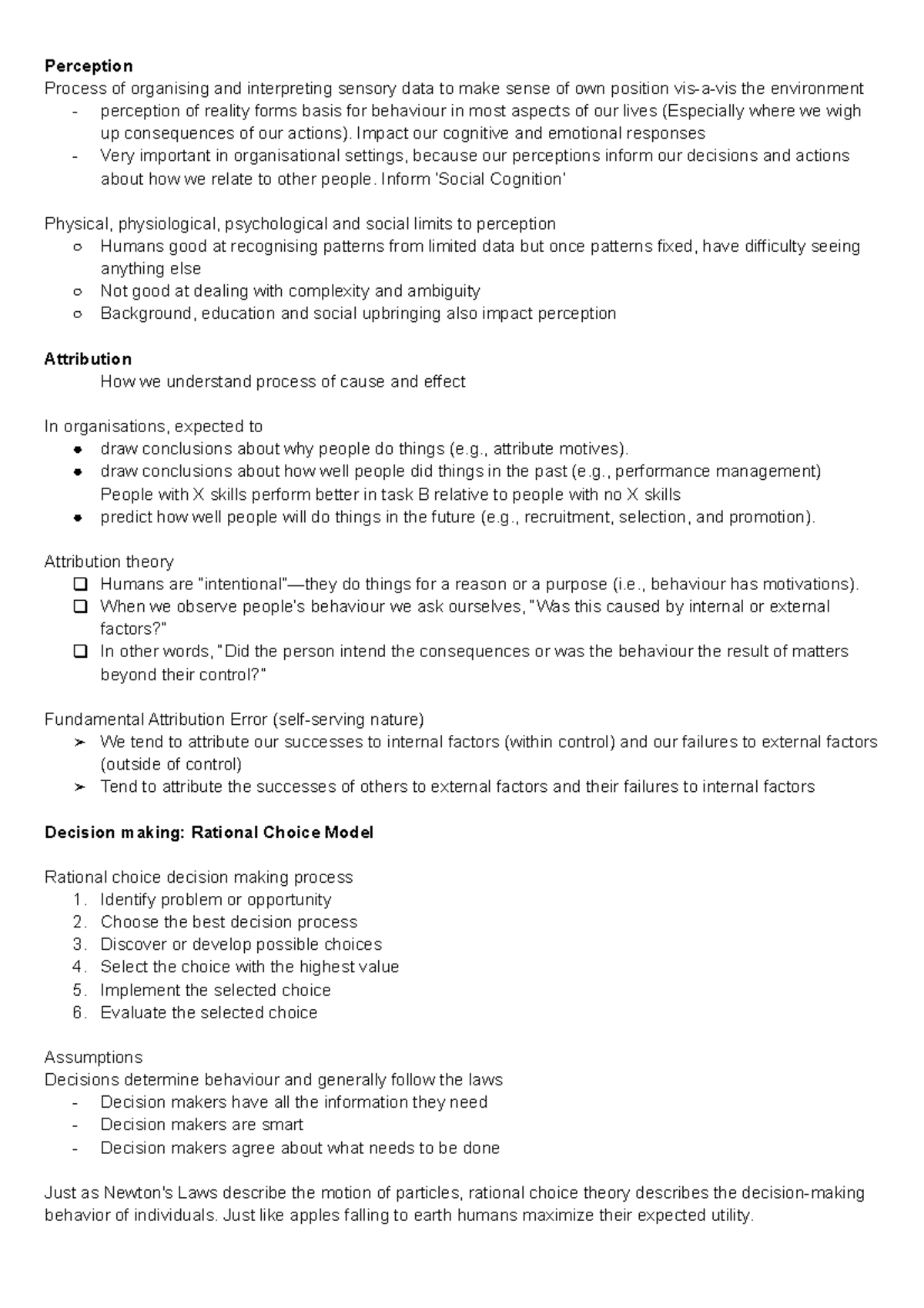 Module 3 Perception, Attribution, Decision Making - Perception Process ...