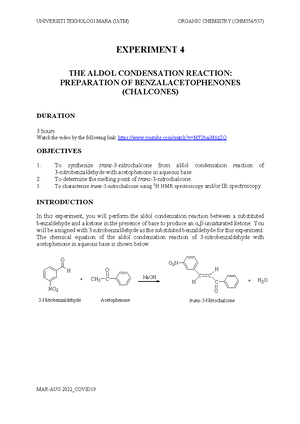 Assignment 557 - CHM 557 – ASSIGNMENT PART 1 – SPECTROSCOPY Semester ...