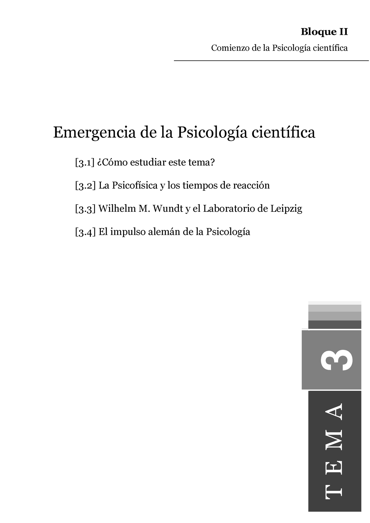 Tema3 - Resumen Historia De La Psicología - Bloque II Comienzo De La ...