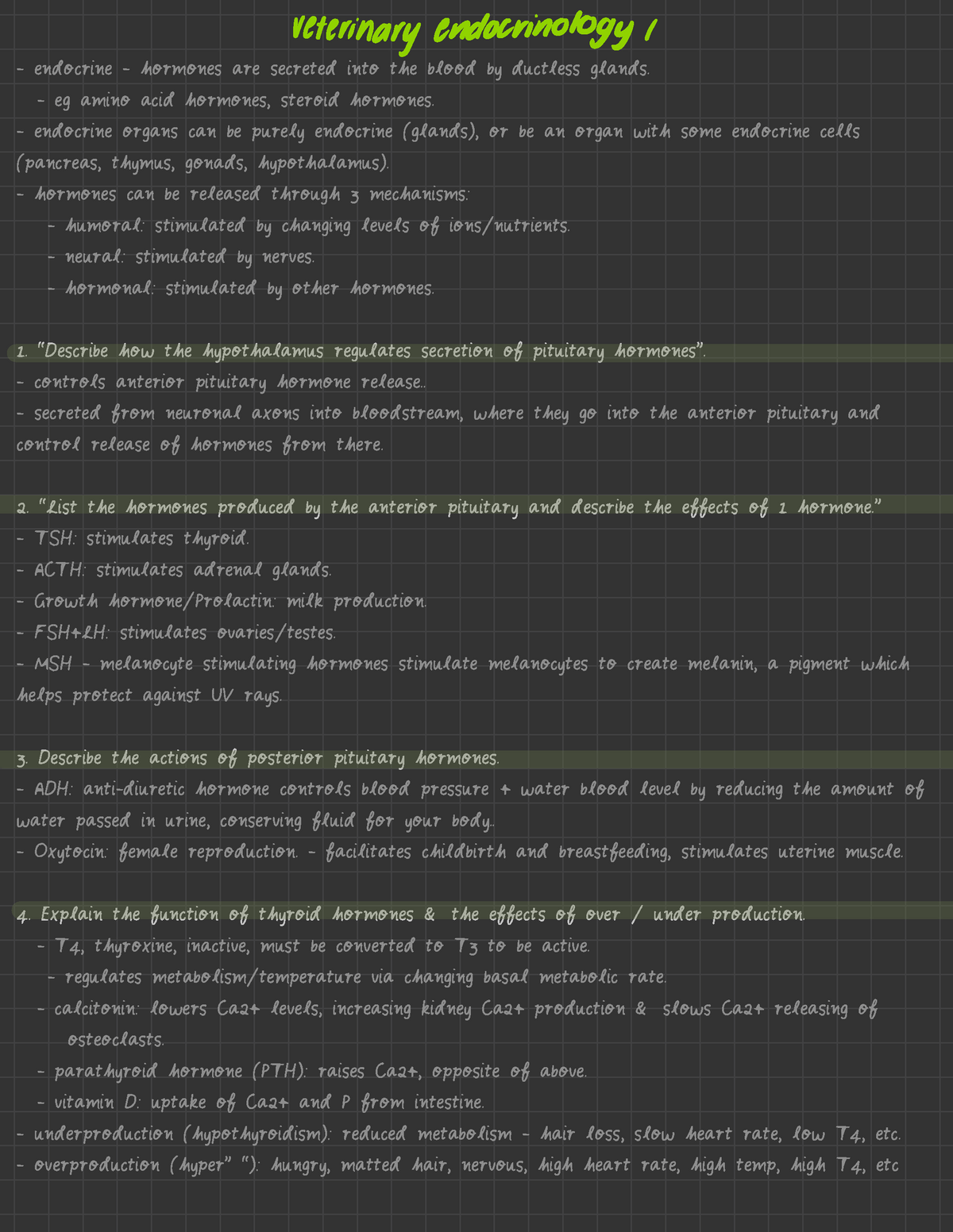 9 - veterinary endocrinology 1 - hormone overview & types - VET272 ...