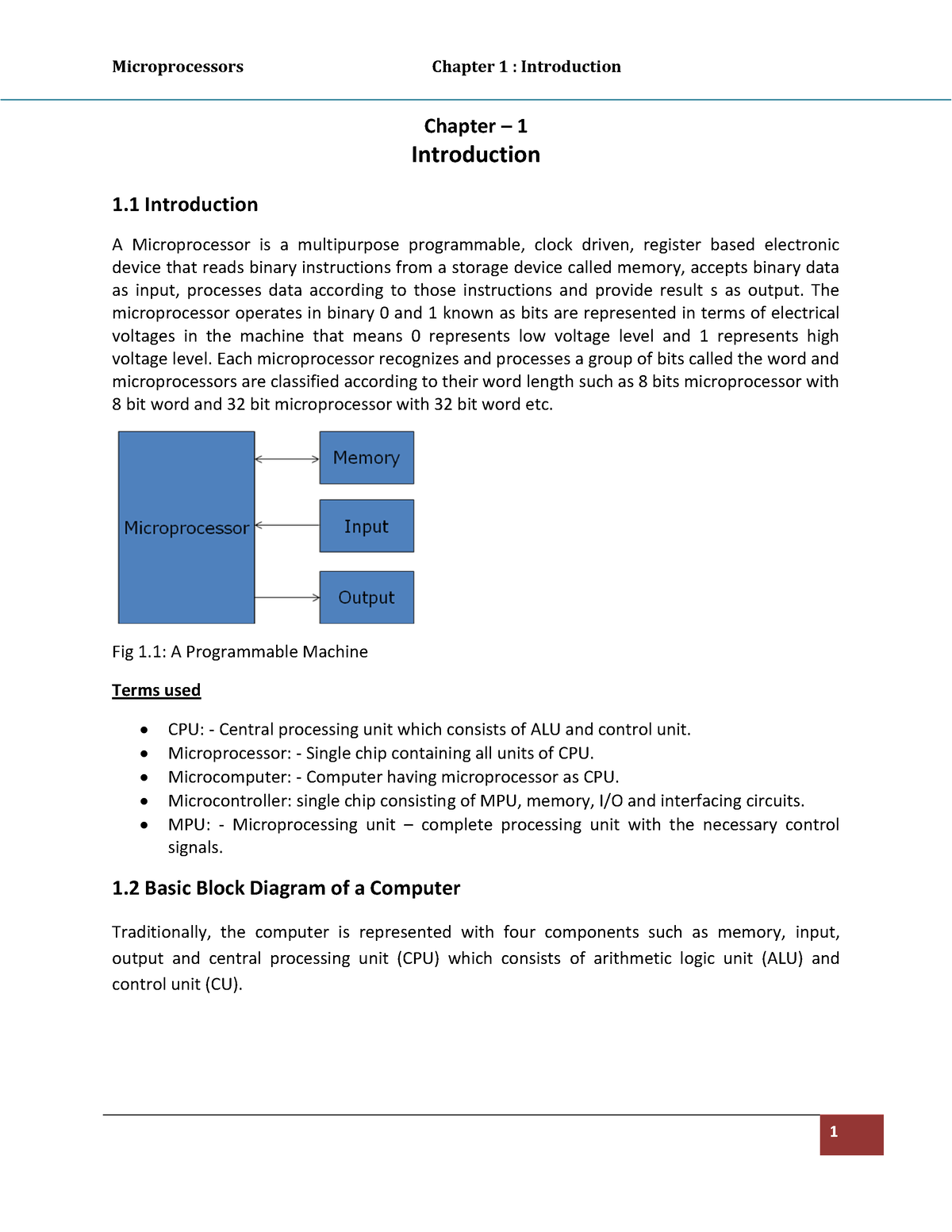 introduction of microprocessors essay