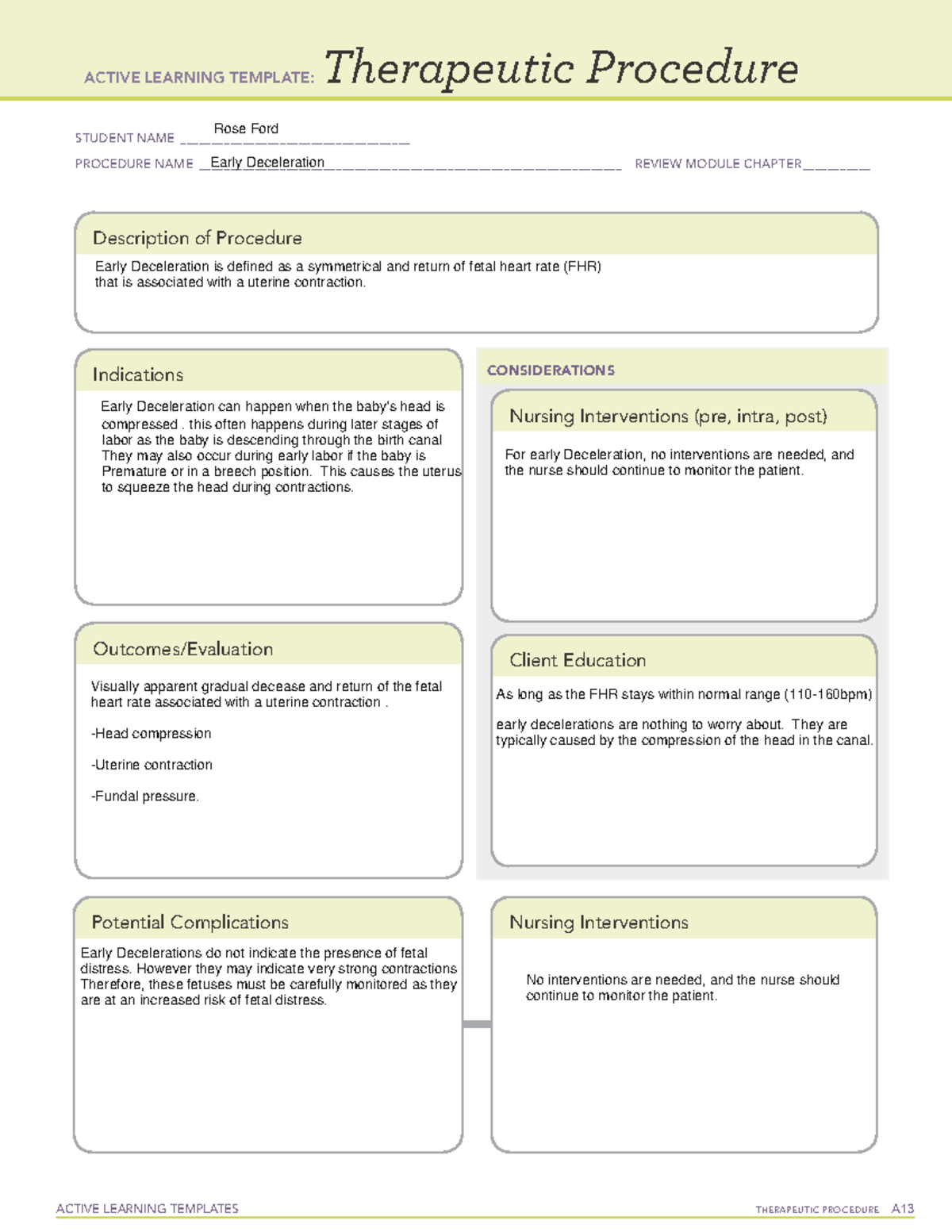 Template Early Deceleration - ACTIVE LEARNING TEMPLATES TherapeuTic ...