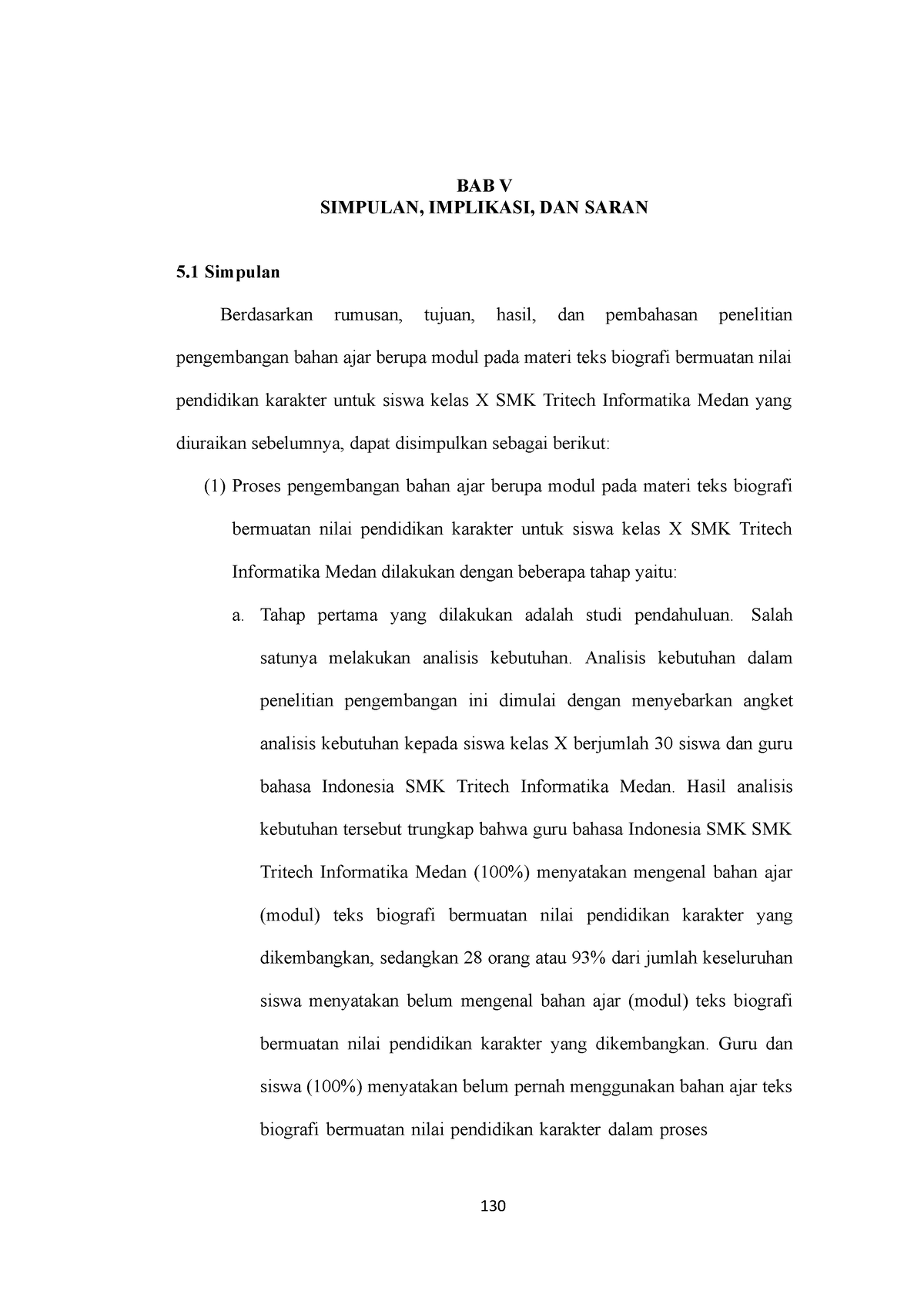 13. NIM 8176191007 Chapter V - BAB V SIMPULAN, IMPLIKASI, DAN SARAN 5 ...