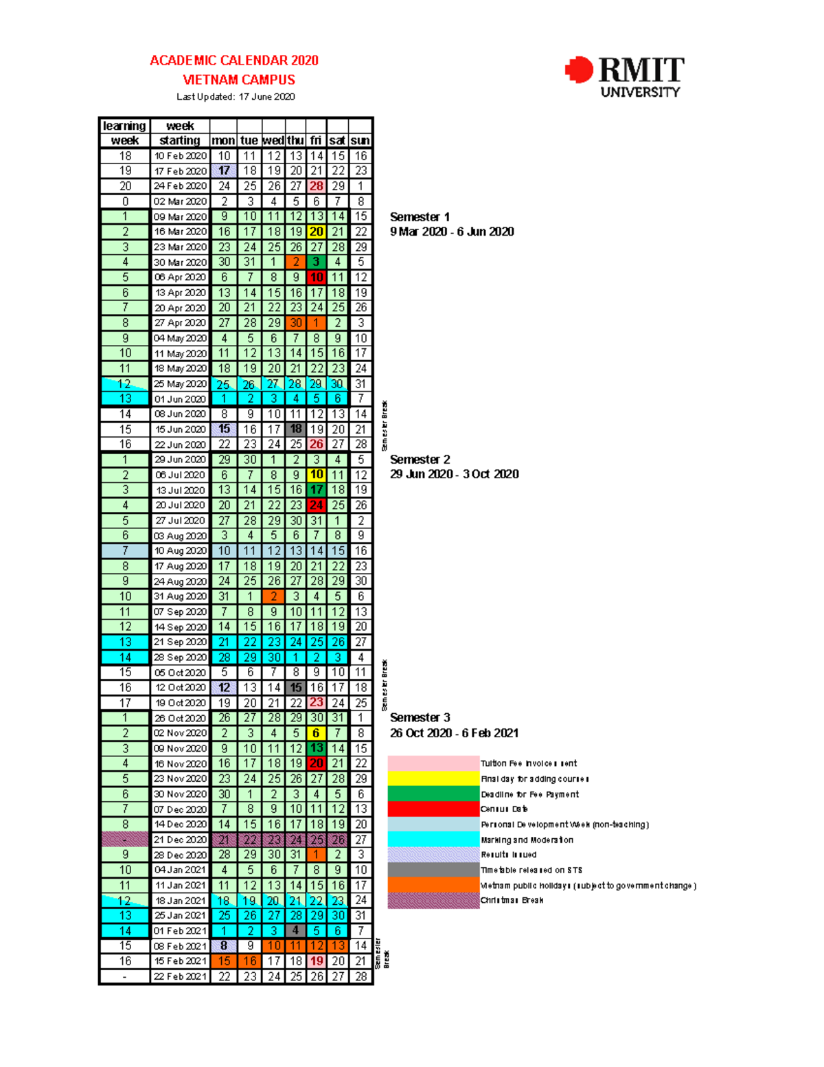 17062020 detailed Academic Calendar 2020 - learning week 4 16 Nov 2020