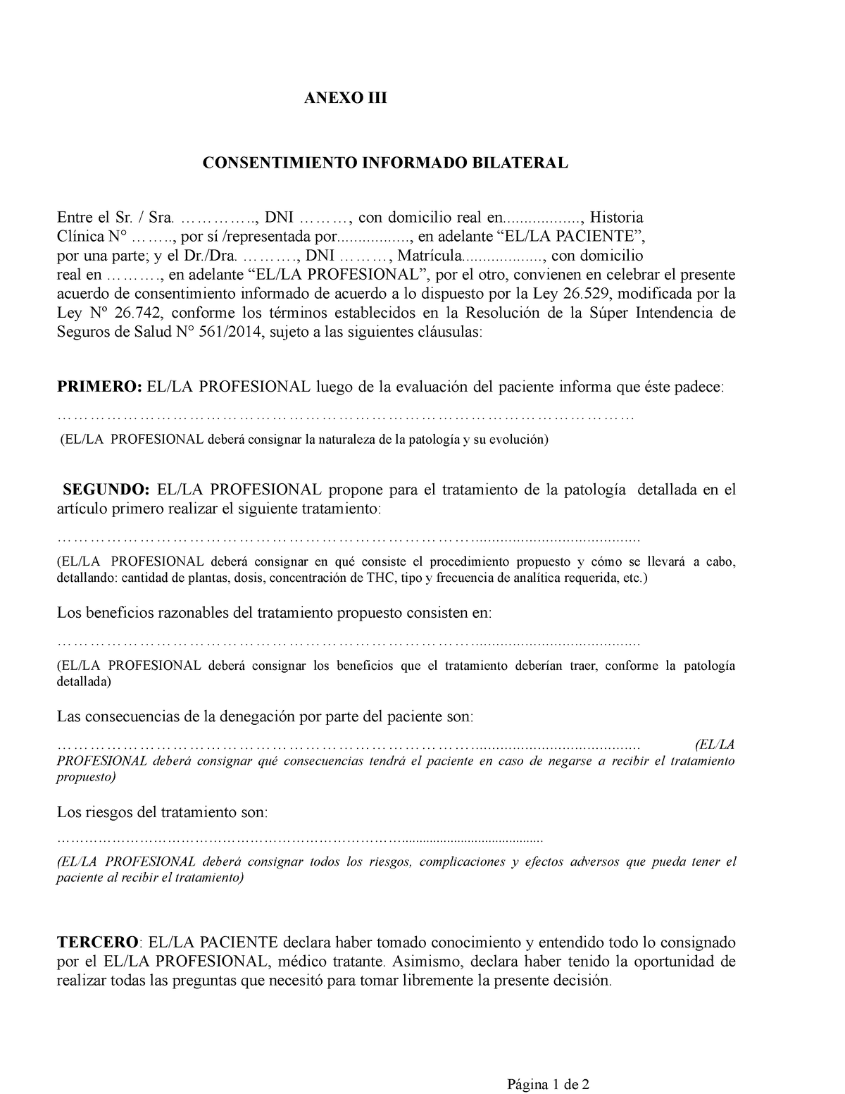 Consentimiento Bilateral Vf Anexo Iii Consentimiento Informado Bilateral Entre El Sr Sra 1125